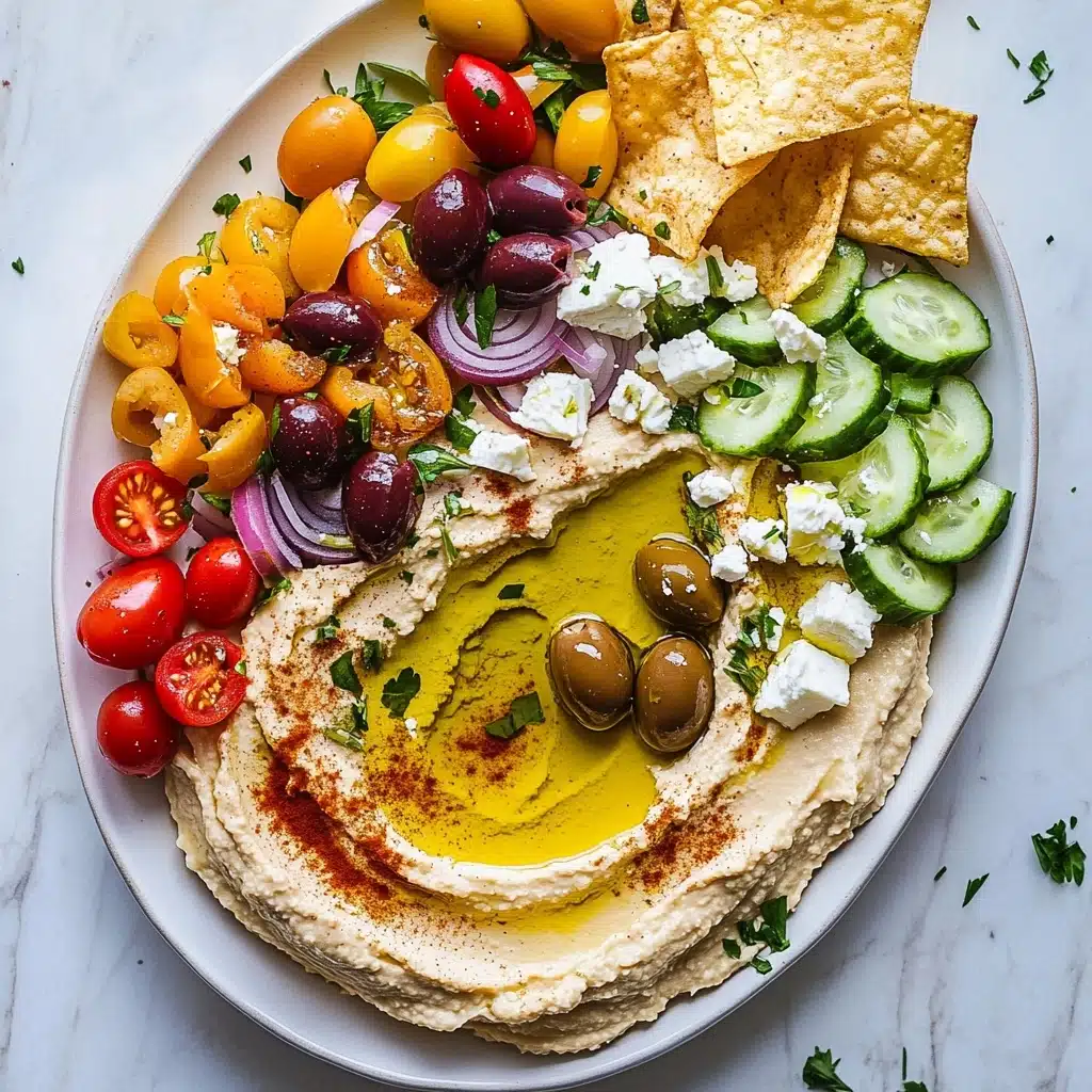 Greek Style Loaded Hummus Recipe - Recipe Image