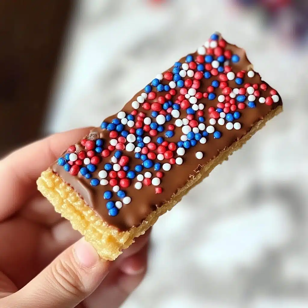 Red White & Blue Chocolate-Dipped Sugar Wafers Recipe - Recipe Image