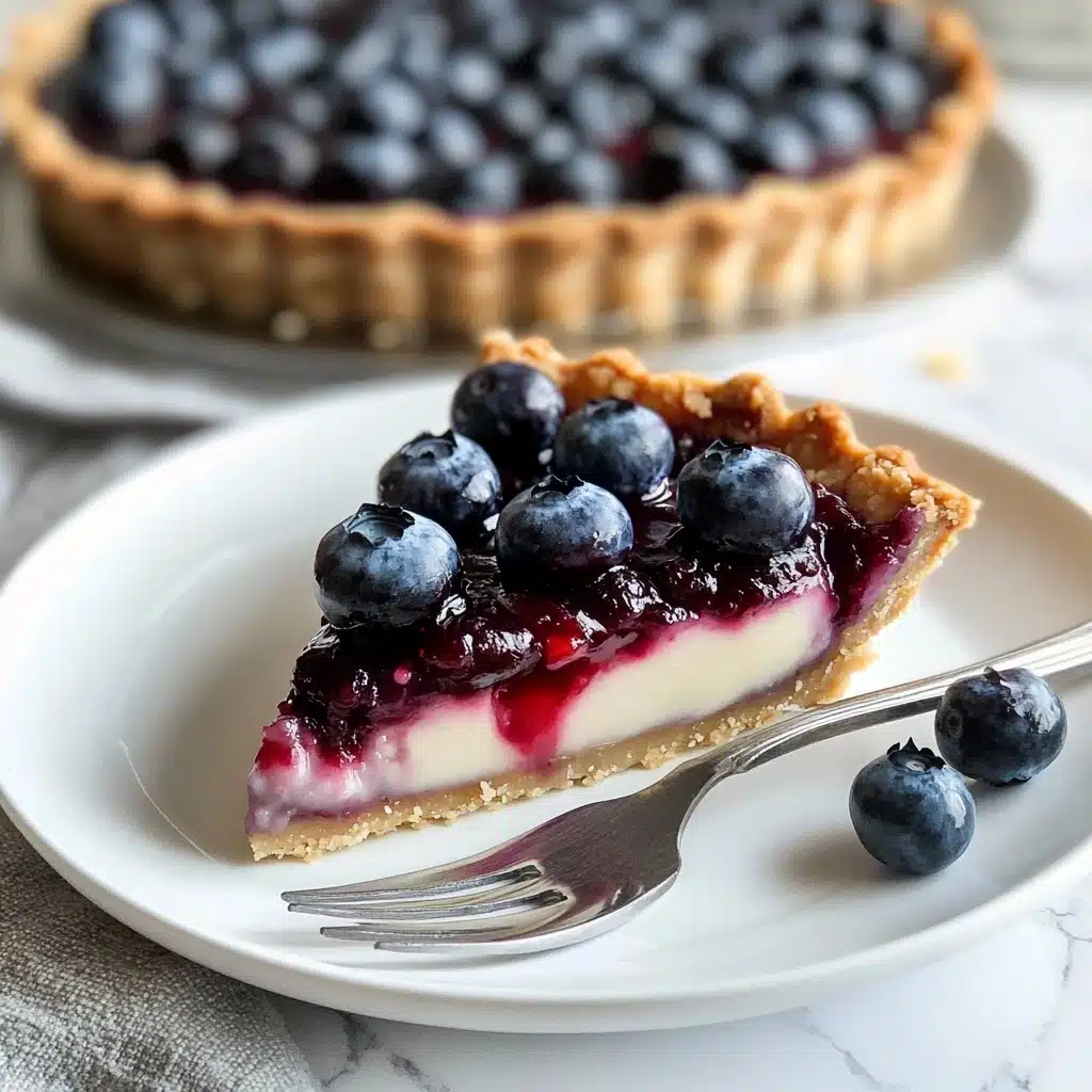 No Bake Blueberry Custard Pie Recipe - Recipe Image