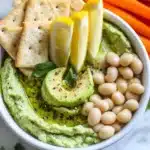 5-Minute Avocado White Bean Hummus Dip with Lemon Recipe
