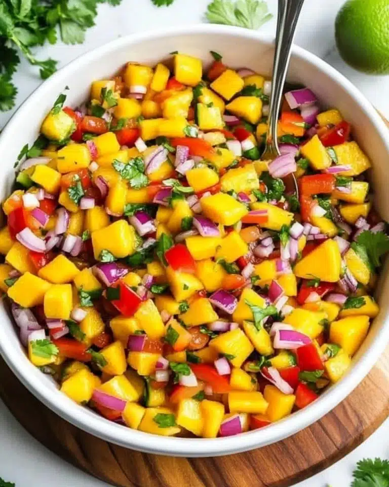 15 Minute Sweet & Spicy Mango Habanero Salsa Recipe