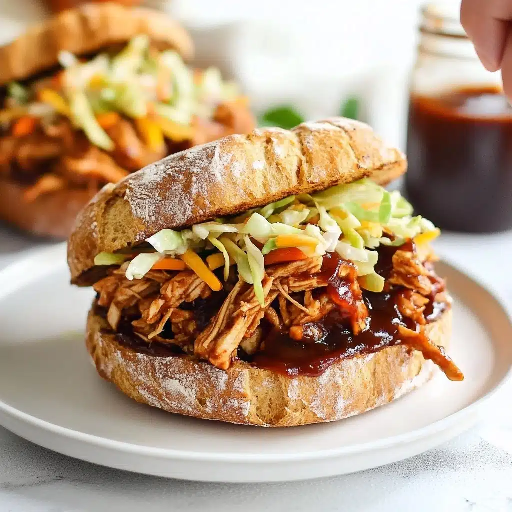 Easy Pulled BBQ Chicken Sliders with Coleslaw (No Mayo) Recipe - Recipe Image