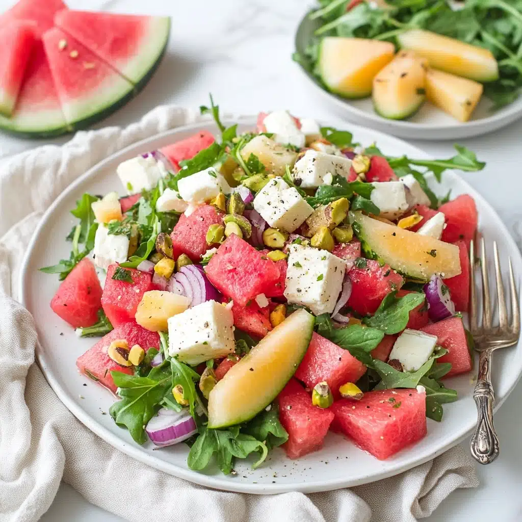 10-Minute Watermelon Rind Salad with Feta & Arugula Recipe - Recipe Image