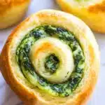 Spinach and Cheese Stuffed Bread Rolls Recipe