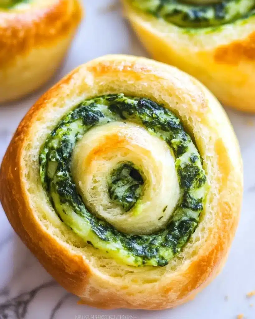 Spinach and Cheese Stuffed Bread Rolls Recipe