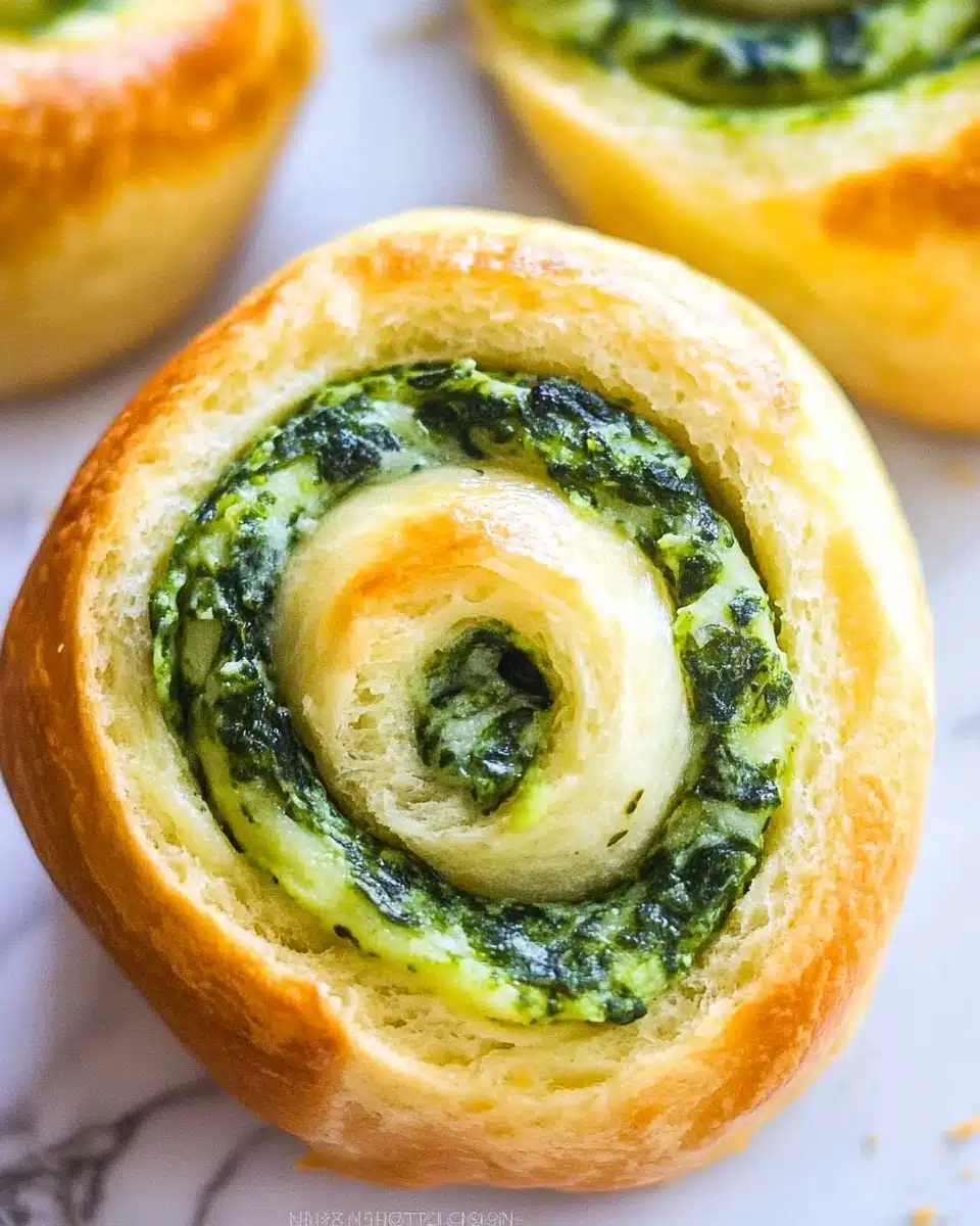 Spinach and Cheese Stuffed Bread Rolls Recipe