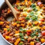 Southwest Ground Beef and Sweet Potato Skillet Recipe