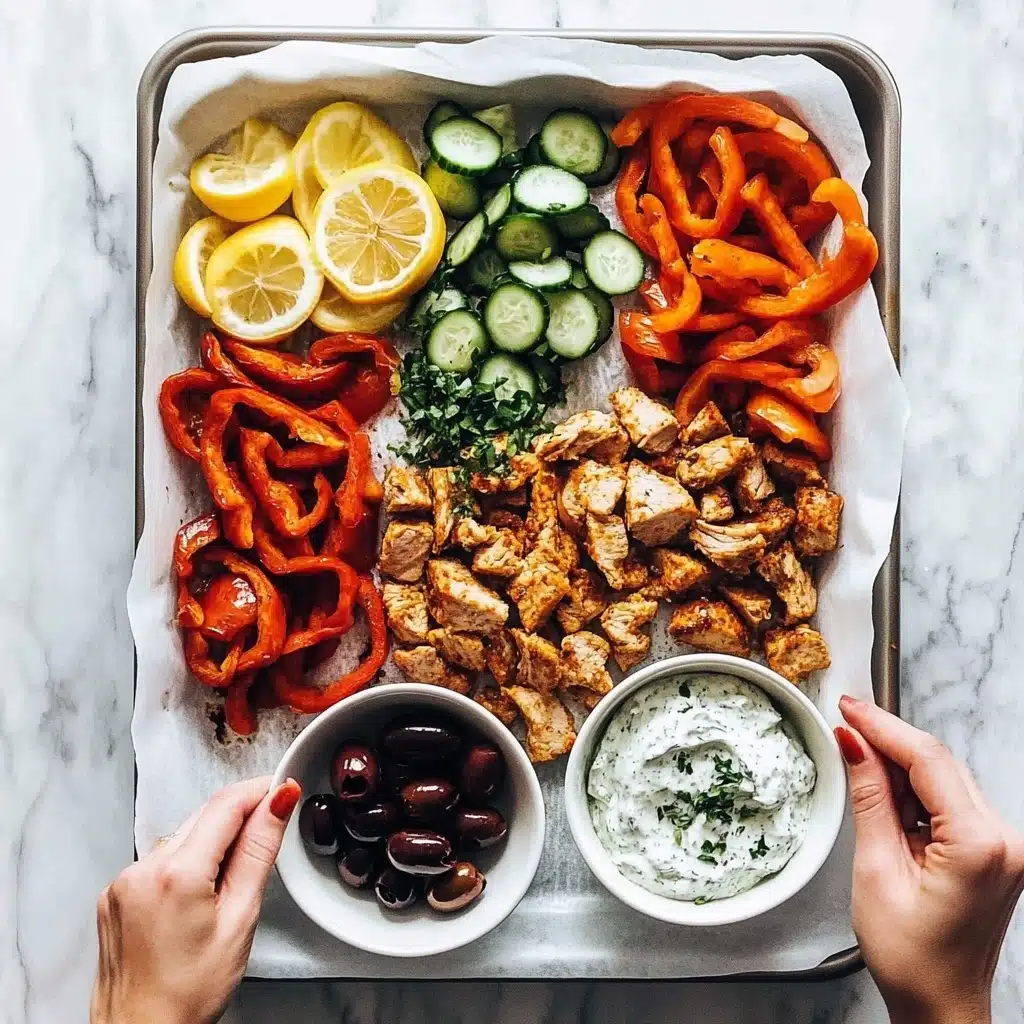 Sheet Pan Chicken Pitas with Tzatziki Recipe - Recipe Image