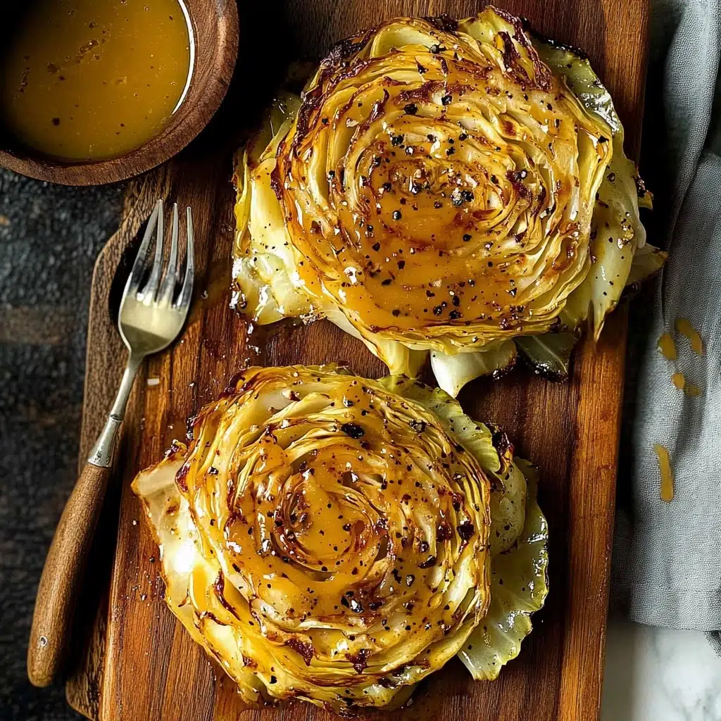 Roasted Cabbage Steaks with Mustard Vinaigrette Recipe - Recipe Image