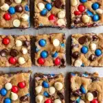 Red, White & Blue M&M'S Cookie Bars Recipe