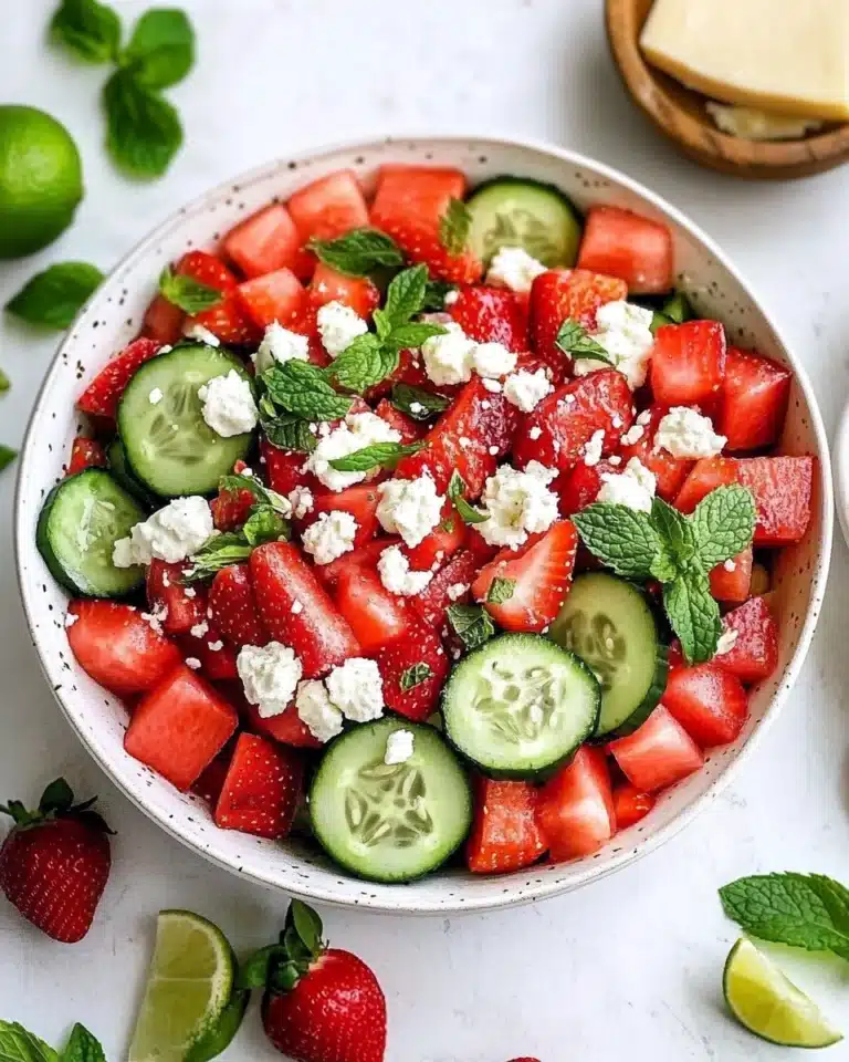 Strawberry Watermelon Cucumber Salad Recipe