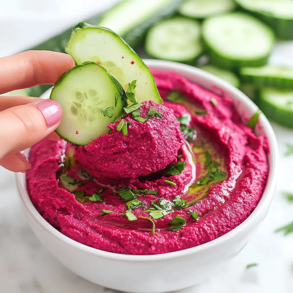 Easy Beetroot Hummus with Tahini Recipe - Recipe Image