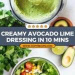 Creamy Lime Avocado Dressing Recipe