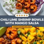 Chili Lime Shrimp Bowls with Mango-Avocado Salsa Recipe