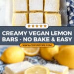 Creamy Vegan Lemon Bars Recipe