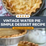 Water Pie Recipe