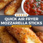 Air Fryer Mozzarella Sticks Recipe