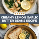 Creamy Lemon Garlic Butter Beans Recipe