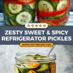 Sweet and Spicy Refrigerator Pickles Recipe