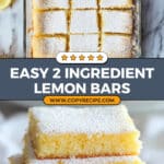 2 Ingredient Lemon Bars Recipe