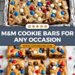 Red, White & Blue M&M'S Cookie Bars Recipe