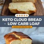 Keto Low Carb Cloud Bread Loaf Recipe
