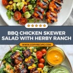 BBQ Chicken Skewer Salad Recipe