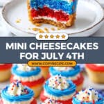 Red, White and Blue Mini Cheesecakes Recipe