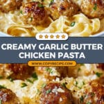 Garlic Butter Chicken Bites with Creamy Parmesan Pasta Recipe