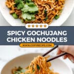 Saucy Gochujang Noodles with Chicken Recipe