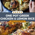 One Pot Greek Chicken and Lemon Rice Recipe