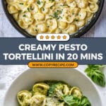 Creamy Pesto Tortellini Recipe
