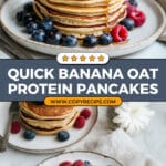 Cottage Cheese Banana Oatmeal Protein Pancakes Recipe