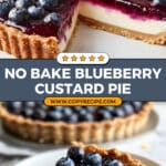 No Bake Blueberry Custard Pie Recipe