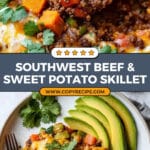 Southwest Ground Beef and Sweet Potato Skillet Recipe