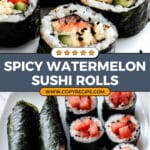 Spicy Watermelon Vegan Sushi Recipe