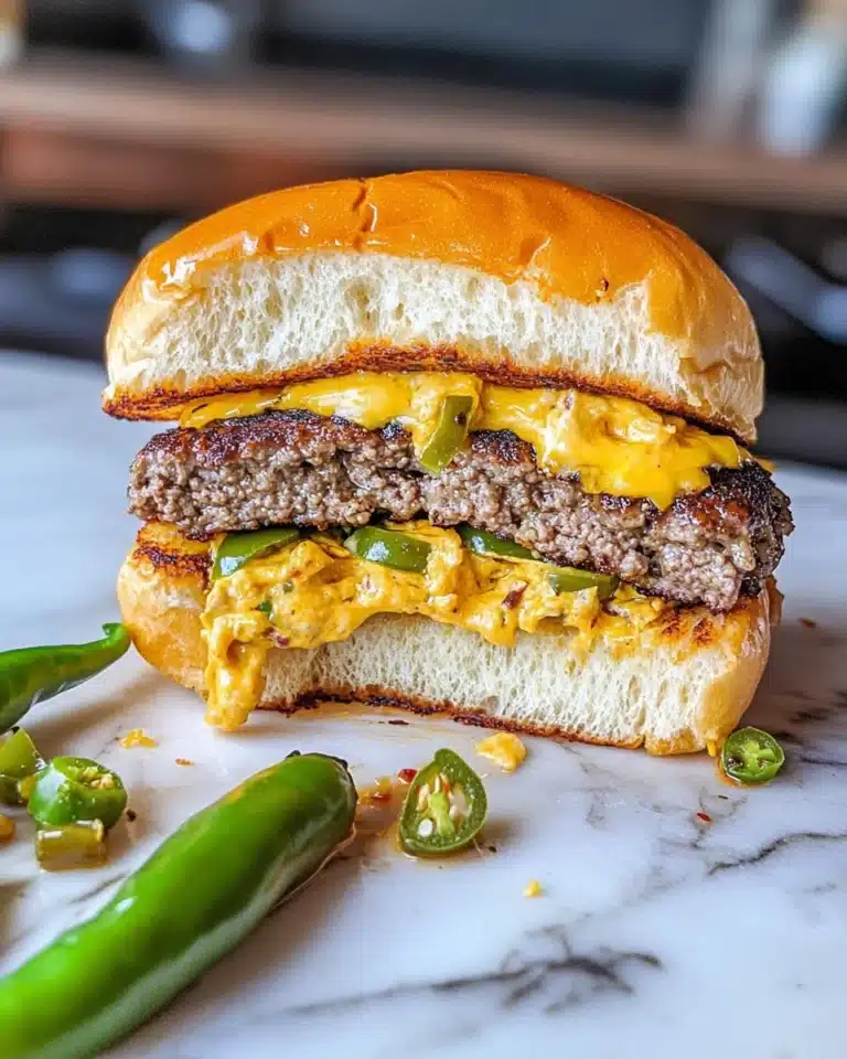 Green Chile Smash Burgers on the Flatrock Recipe