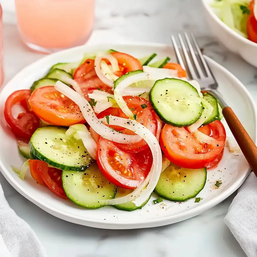 Grandma Winnie’s Tomato, Cucumber, and Onion Salad Recipe - Recipe Image