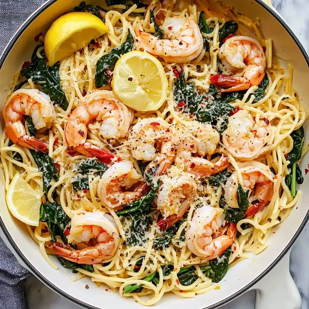 Lemon Garlic Parmesan Shrimp Pasta Recipe - Recipe Image
