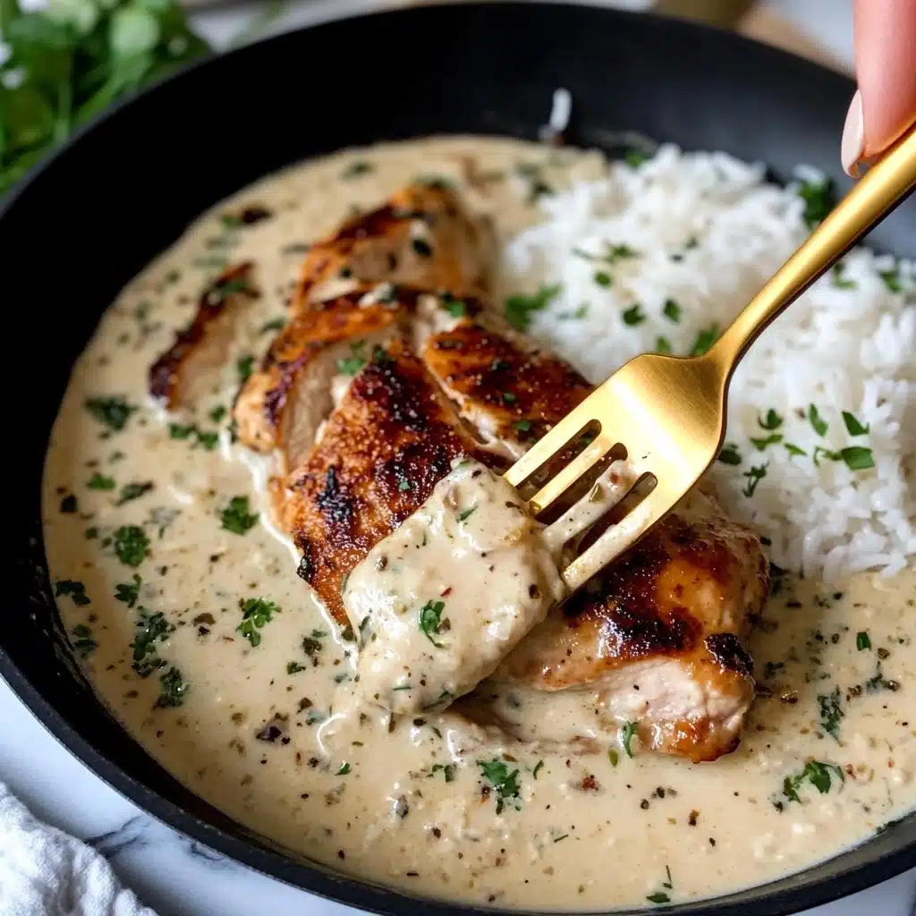 Creamy Garlic Smothered Chicken Recipe - Recipe Image