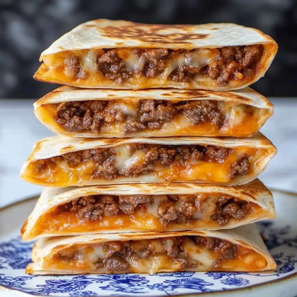 Cheesy Ground Beef Quesadillas Recipe - Recipe Image