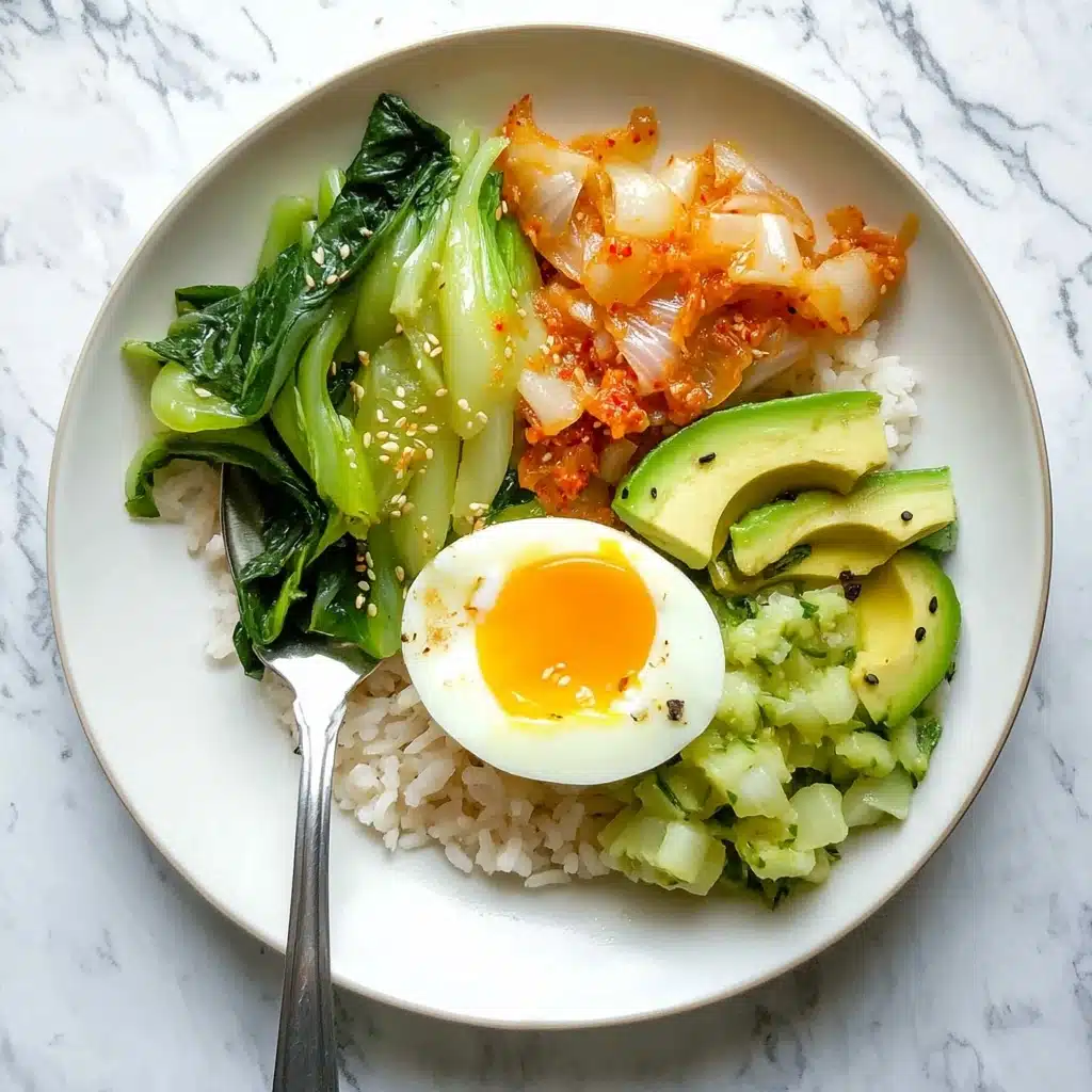 Kimchi Rice Bowl with Jammy Eggs Recipe - Recipe Image
