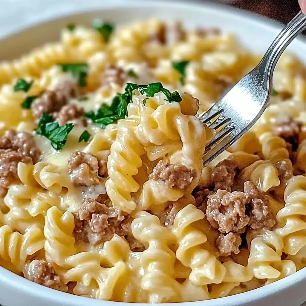 One-Pot Beef and Cheddar Ranch Pasta Recipe - Recipe Image