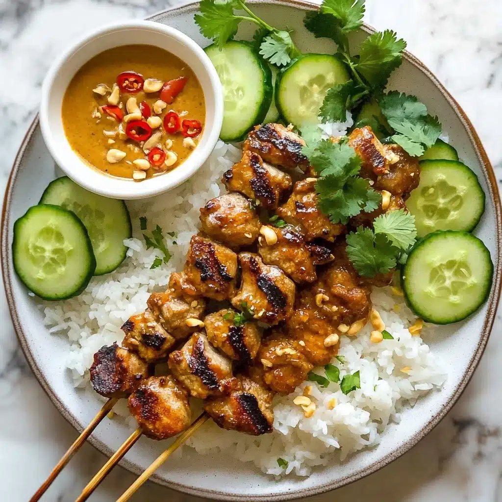 Chicken Satay with Peanut Sauce Recipe - Recipe Image