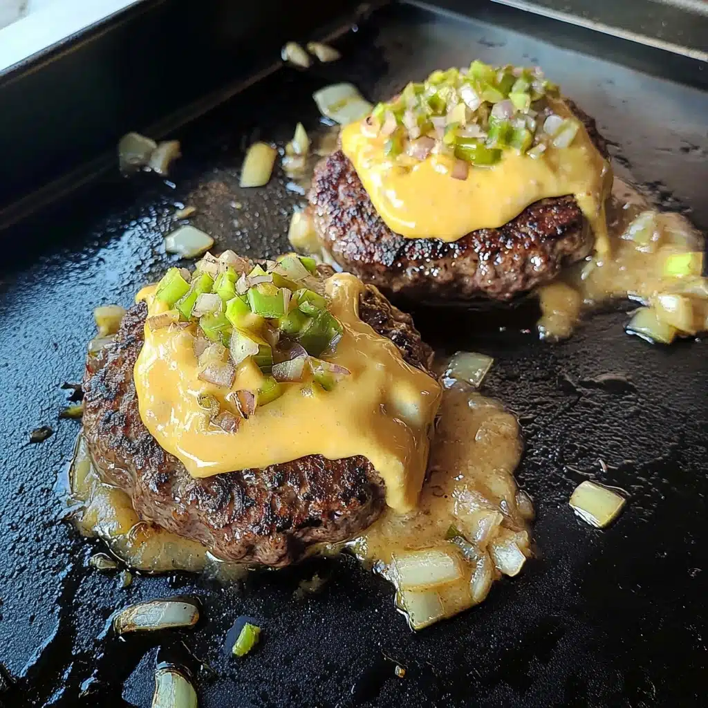 Green Chile Smash Burgers on the Flatrock Recipe - Recipe Image
