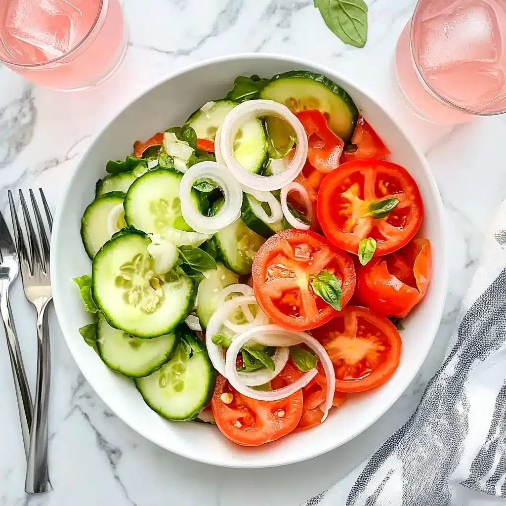 Grandma Winnie’s Tomato, Cucumber, and Onion Salad Recipe - Recipe Image