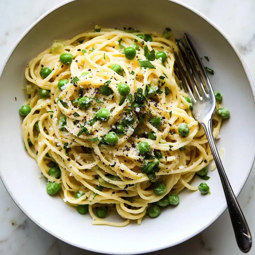 Instant Pot Spaghetti with Goat Cheese, Mint and Peas Recipe - Recipe Image