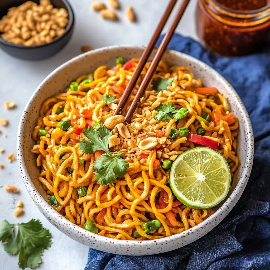 Spicy Instant Pot Peanut Noodles Recipe - Recipe Image