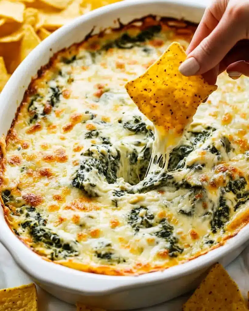 Bubbly Spinach Artichoke Dip Recipe