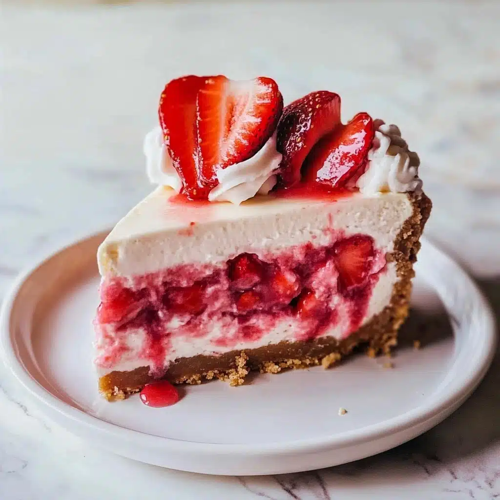 Roasted Strawberry Cheesecake Recipe - Recipe Image